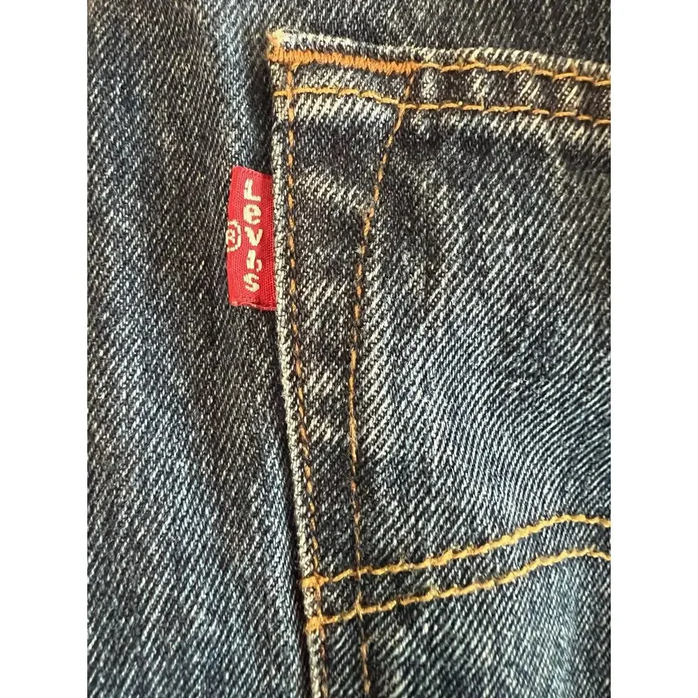 Levis‎ 501 Jeans Mens 38x31 Blue Denim Button Fly Straight Cowboy Western Work